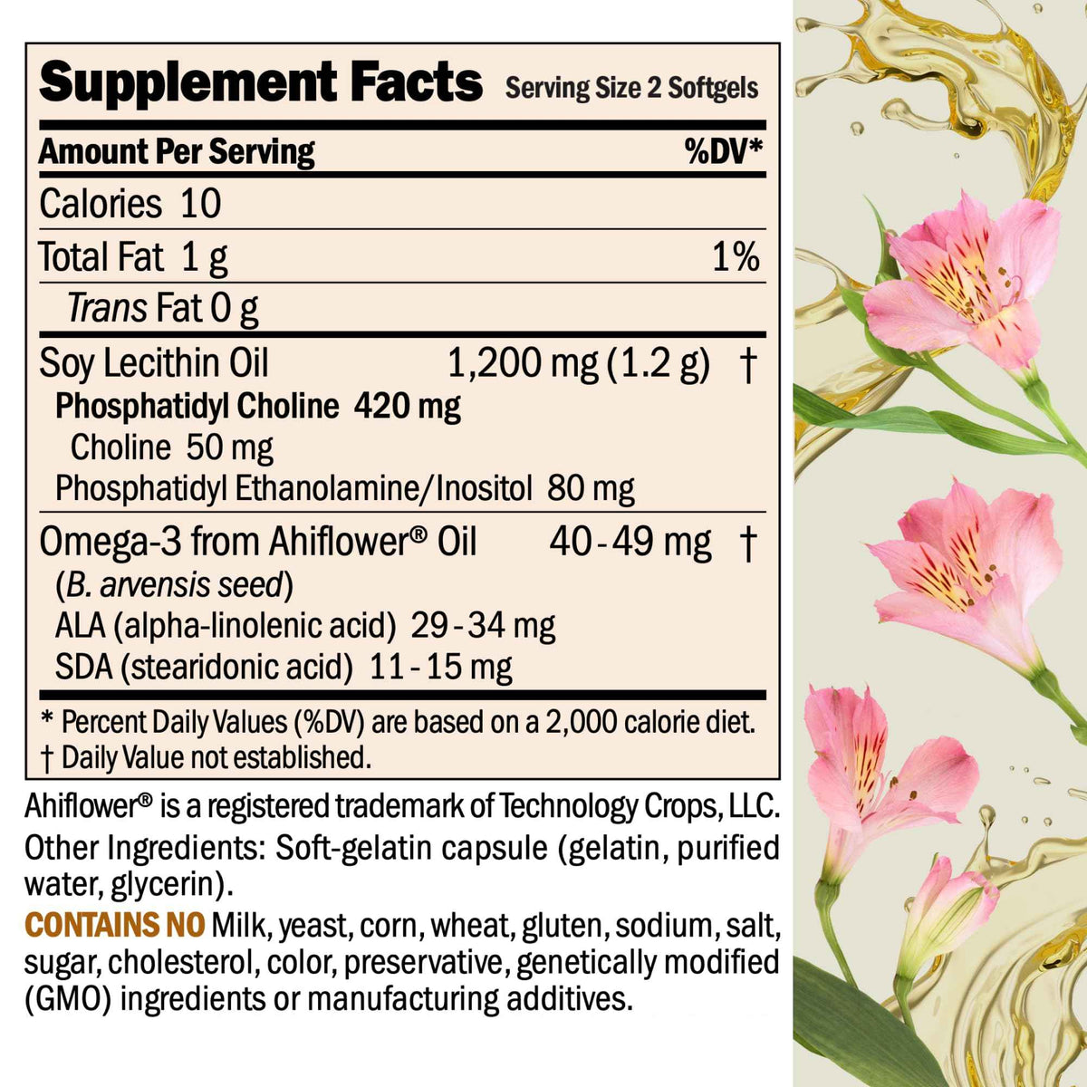 Andrew Lessman ProCaps PC Liver & Brain Benefits 360 Softgels - Phosphatidyl Choline with Ahiflower Oil supports acetylcholine production, memory, focus & healthy liver function.