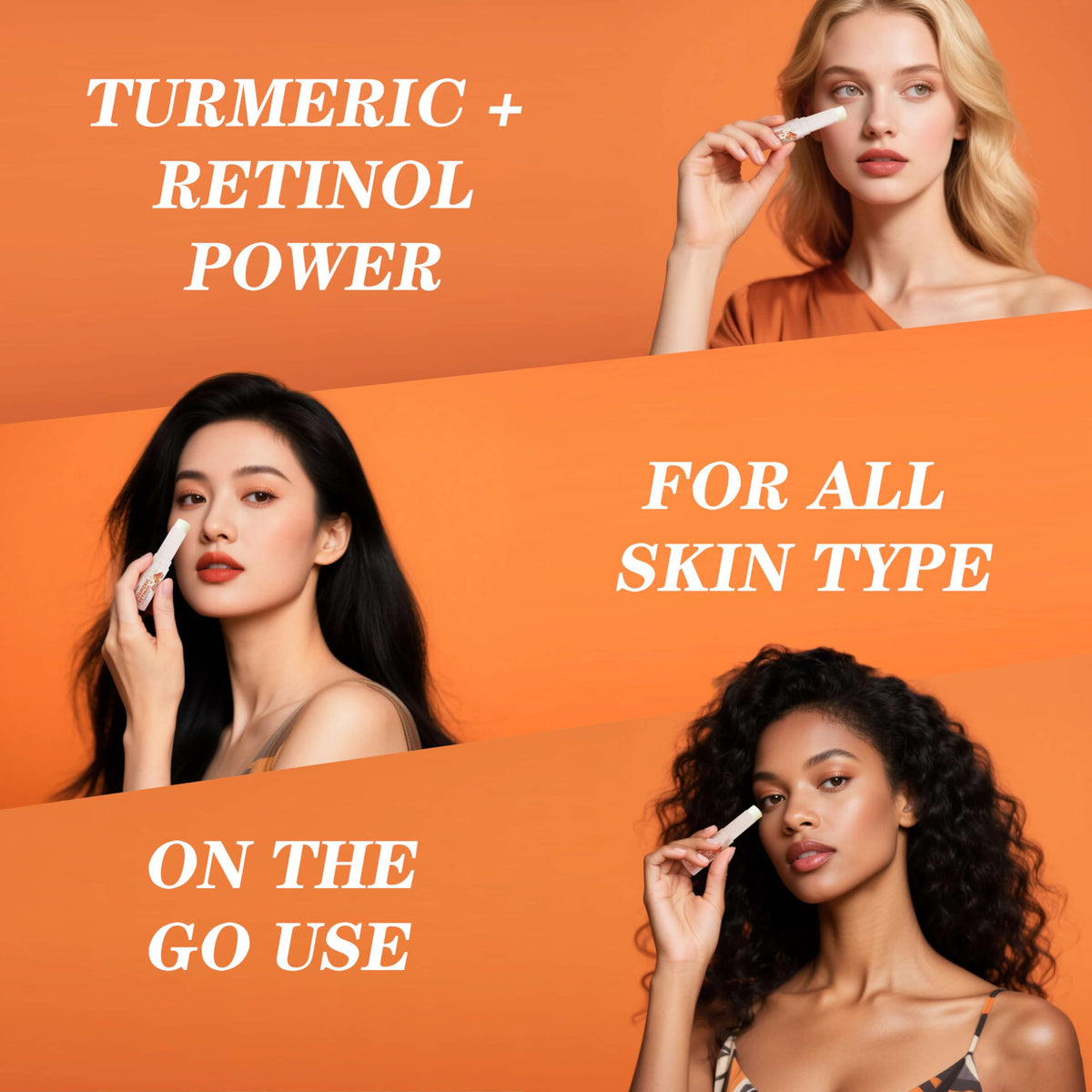 Turmeric Retinol Eye Stick - LumiBalm Under Eye Cream for Dark Circles & Puffiness - Anti-Aging Eye Balm for Wrinkles & Fine Lines (0.5oz)