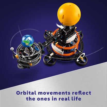 LEGO Technic Planet Earth and Moon in Orbit Building Set, Outer Space Birthday Gift for 10 Year Olds, Solar System Toy for Imaginative, Independent Play, Room Décor for Boys & Girls, 42179