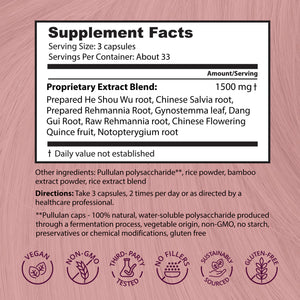 Dragon Herbs Hair and Nails | All Natural Supplement to Support Hair, Nails, Healthy Aging, and Circulation | All Natural Ingredients, Non-GMO (100 Capsules, 500 mg Per Capsule) Dragon HerbsBuy Supplements Australia