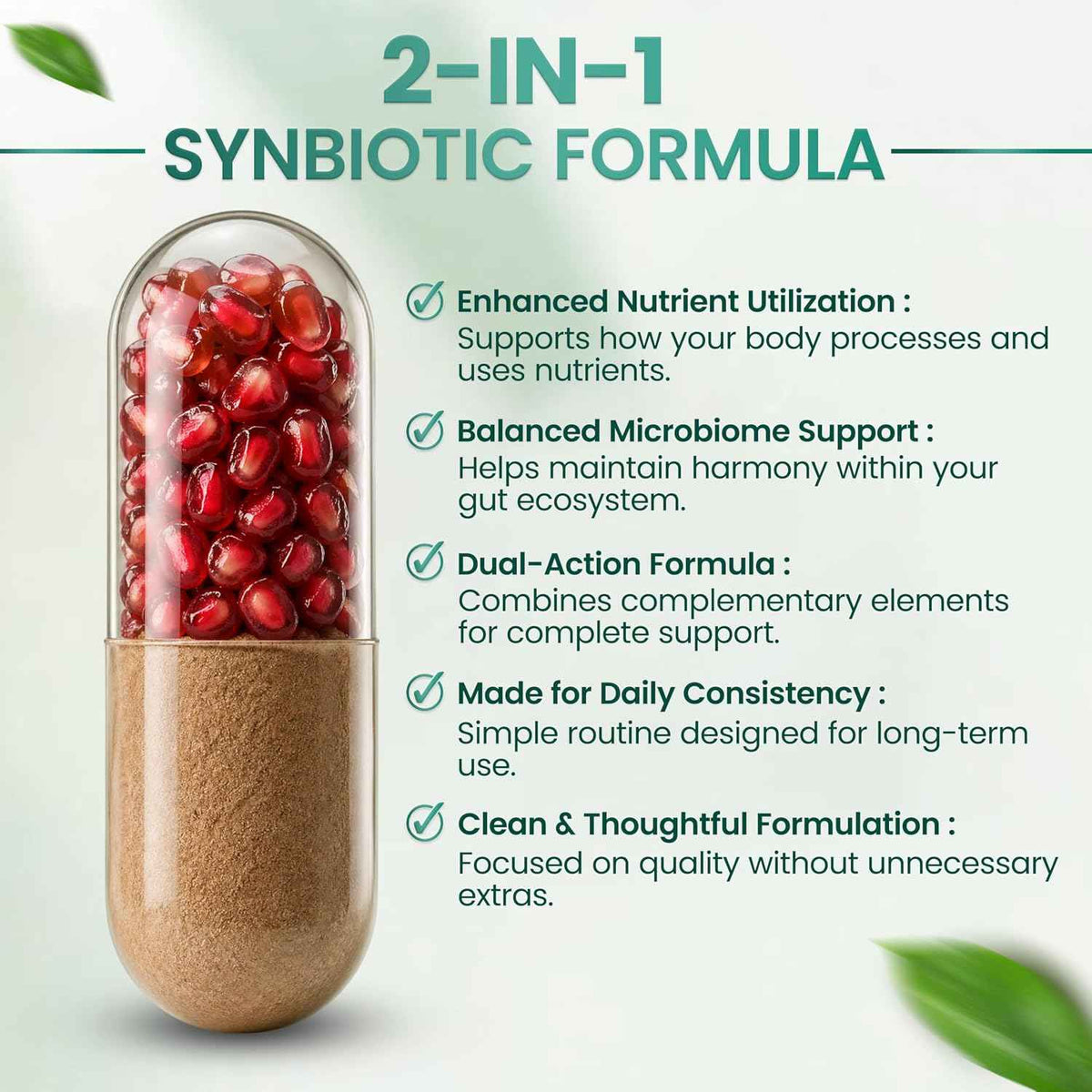 Resilia Synbiotic Probiotic + Prebiotic Supplement for Women & Men - 53.6 Billion AFU, 18 Strains, Shelf-Stable Capsules with Polyphenols, Digestive & Gut Balance Support, 60 Capsules