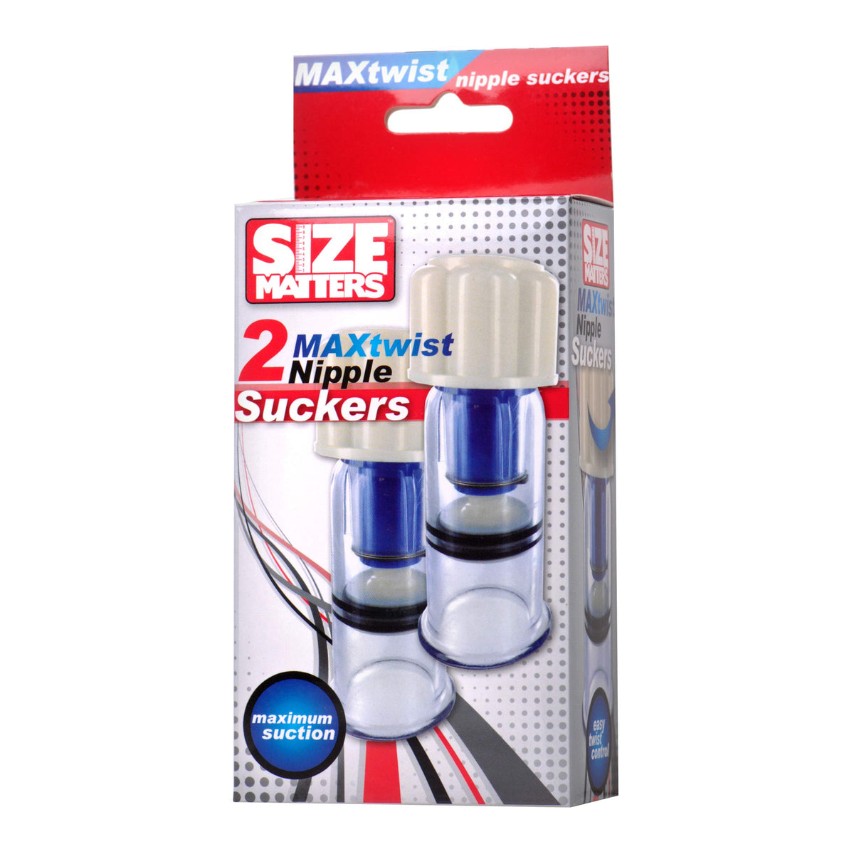 Size Matters Power Nipple Suckers Clear, Adjustable Suction Devices with Twist Control and Compact Design