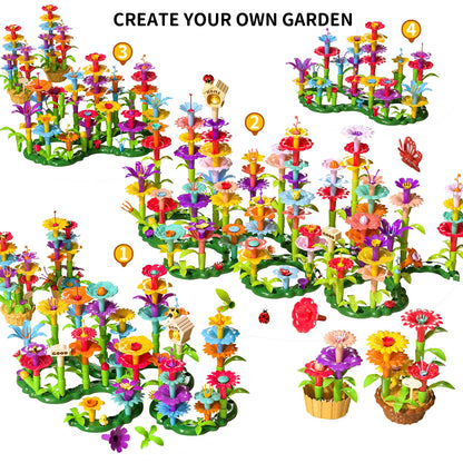 TEMI Toddler Toys Birthday Gifts for 3 4 5 6 7 Year Old Girls Boys, 91 PCS Flower Garden Building Toy STEM Educational Activity Preschool Toys for Kids Age 3-6