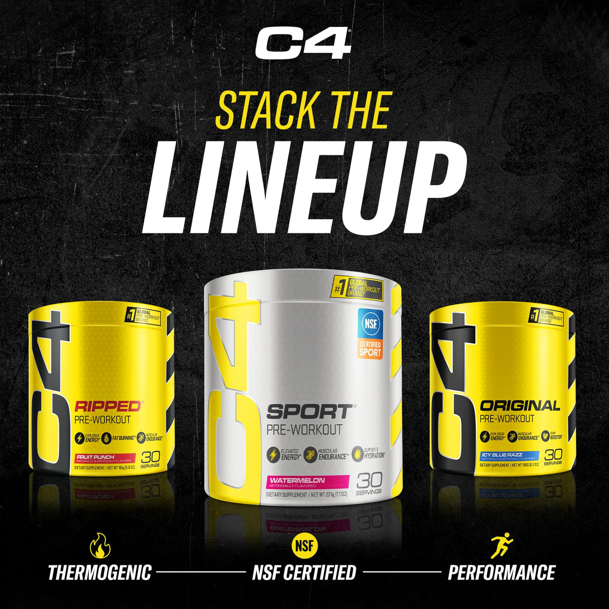 Cellucor C4 Original Pre Workout Powder Strawberry Watermelon Ice Sugar Free Preworkou