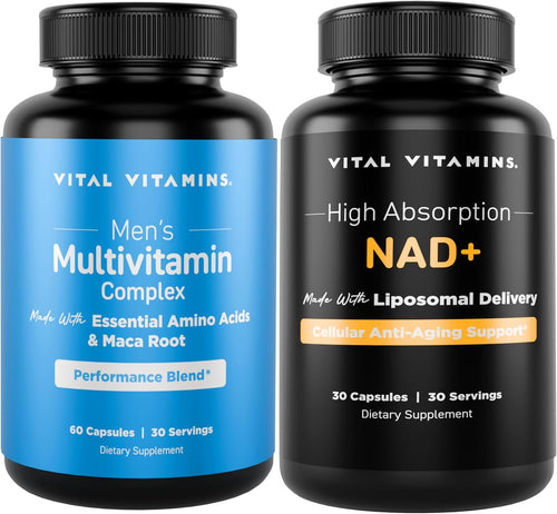 Vital Vitamins Men's Multivitamin Complex + NAD+ Supplement