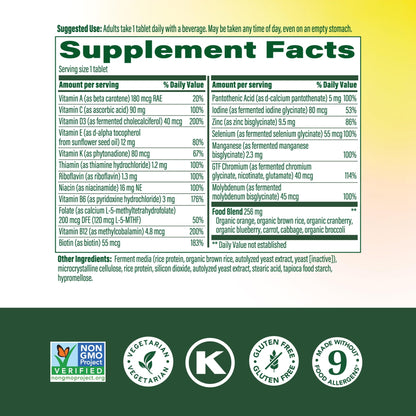 MegaFood Multivitamin for Women 55+ One Daily Womens Multivitamin with Vitamin D3, C, Zinc & Bioavailable Vitamin B12 & Folate - Healthy Aging, Brain & Bone Health, Vegetarian, 120 Tablets