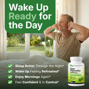 USA Grown Saw Palmetto - 180 Capsules Prostate Health Supplement - Hair Growth for Men & Women - Support to Help Maintain Normal Urination Frequency