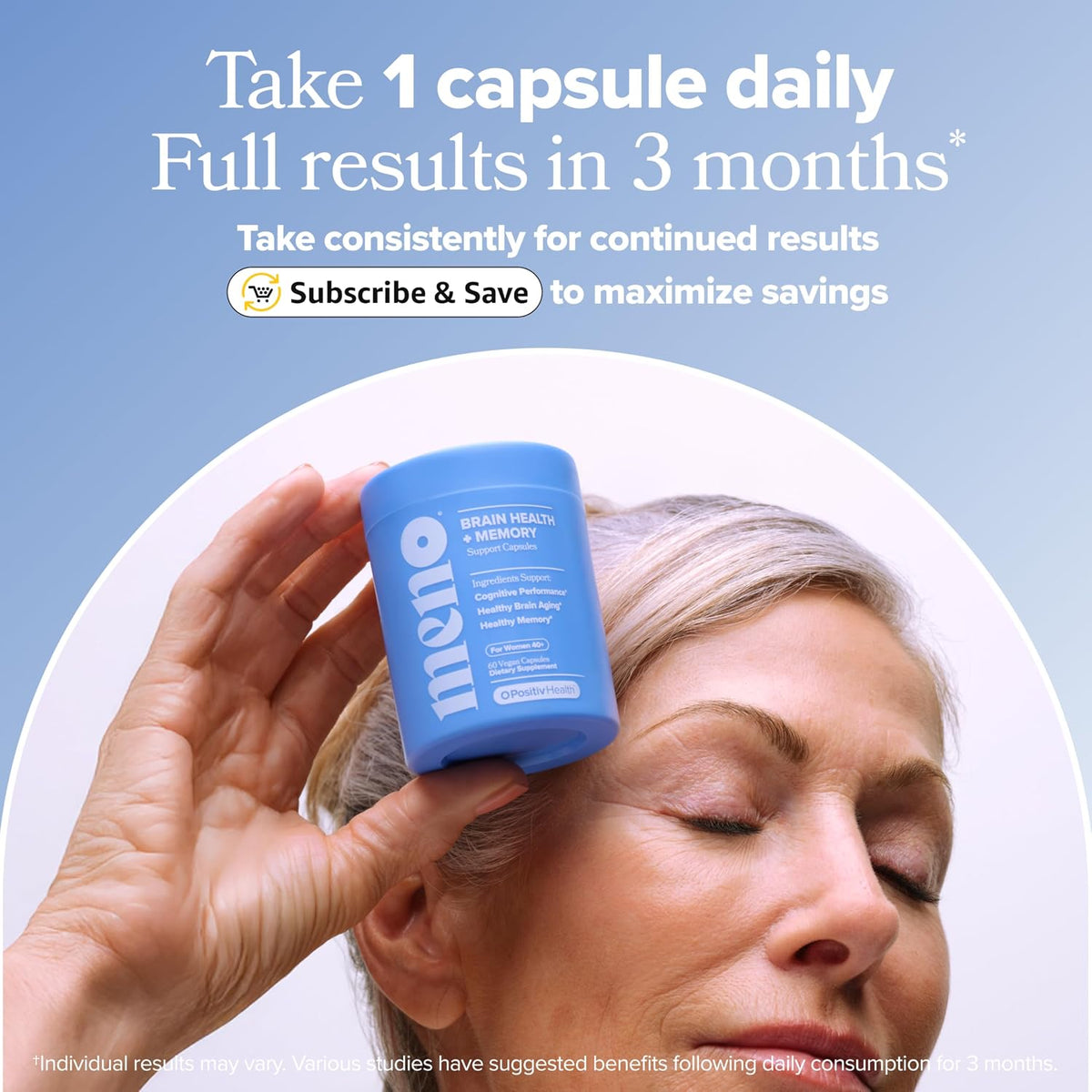 MENO Brain Health + Memory Capsules with Phosphatidylserine - 30-Day Supply