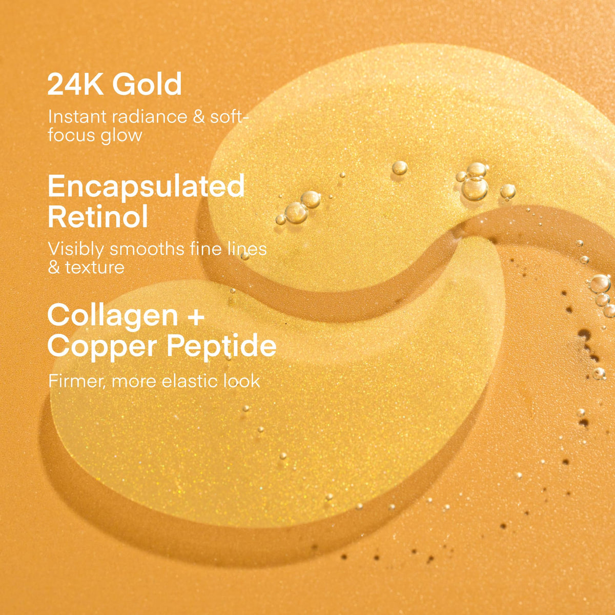 TEREZ & HONOR 24K Gold Retinol Eye Masks - 60 Hydrogel Patches (30 Pairs)