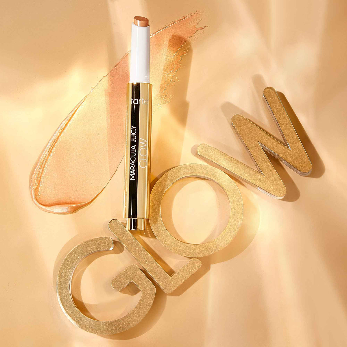 tarte maracuja juicy glow highlight - Highlighter with Vitamin E to Hydrate, Blur appearance for a Smooth Buildable & Luminous Radiant Finish, Vegan & Cruelty-Free, full size, champagne glow