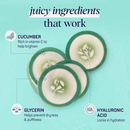 SpaLife Cooling Cucumber Eye Pads – 48 Under Eye Patches for Dark Circles, Puffy Eyes & Daily Depuffing Treatment
