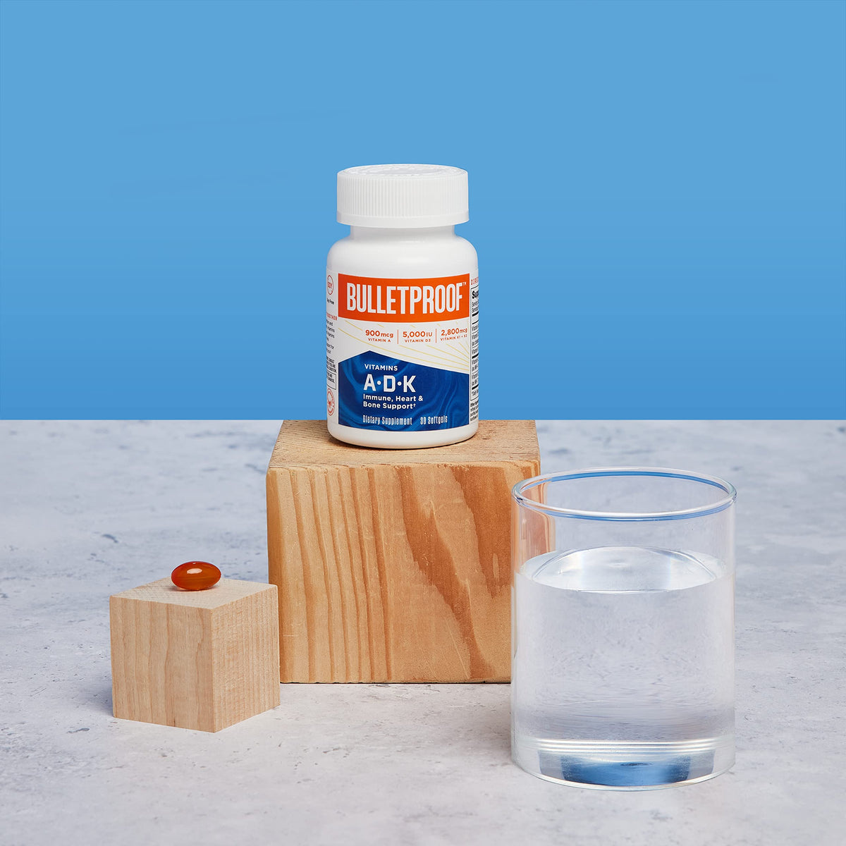 Vitamins A-D-K, 30 Softgels, 900mcg Vitamin A, with 5000 IU D3, K1, K2, K3, High Potency