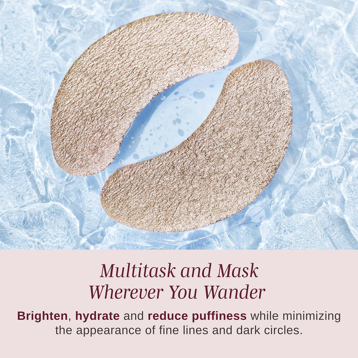 Wander Beauty Baggage Claim Eye Masks - Rose Gold & Gold Foil (2 Pack)