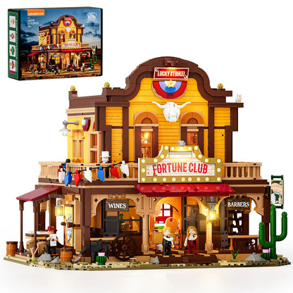 Lumibricks Western Fortune-Club-Saloon Lighting Building Set, 2782 Pcs