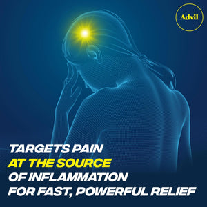 Advil Pain Reliever and Fever Reducer, Pain Relief Medicine with Ibuprofen 200mg for Headache, Backache, Menstrual Pain and Joint Pain Relief - 50x2 Coated Tablets AdvilBuy Supplements Australia