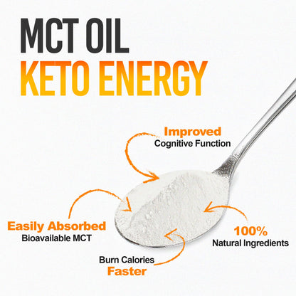Intentionally Bare MCT Oil Powder - Unflavored – Zero net Carbs 16oz