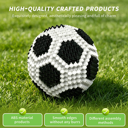 Befun Soccer Building Blocks Set, 437 Pieces Challenging STEM Building Kit for Adults & Teens 14 15 16, 3D Mini Soccer Model Educational Toy, Stress Relief Desk Decoration for Home & Office