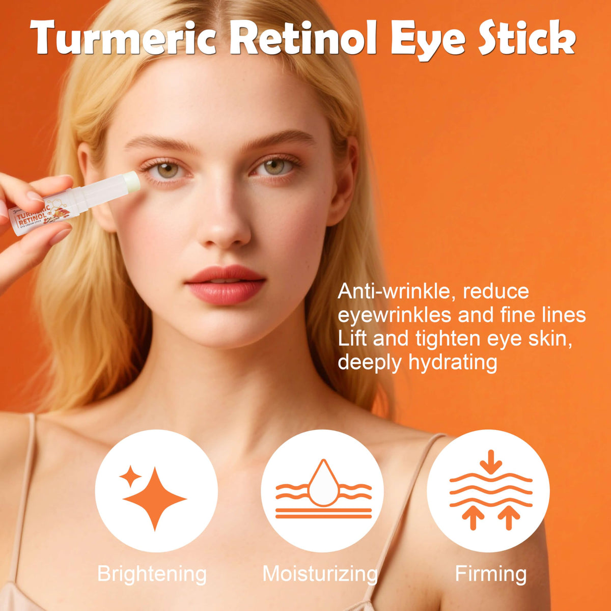 Turmeric Retinol Eye Stick - LumiBalm Under Eye Cream for Dark Circles & Puffiness - Anti-Aging Eye Balm for Wrinkles & Fine Lines (0.5oz)