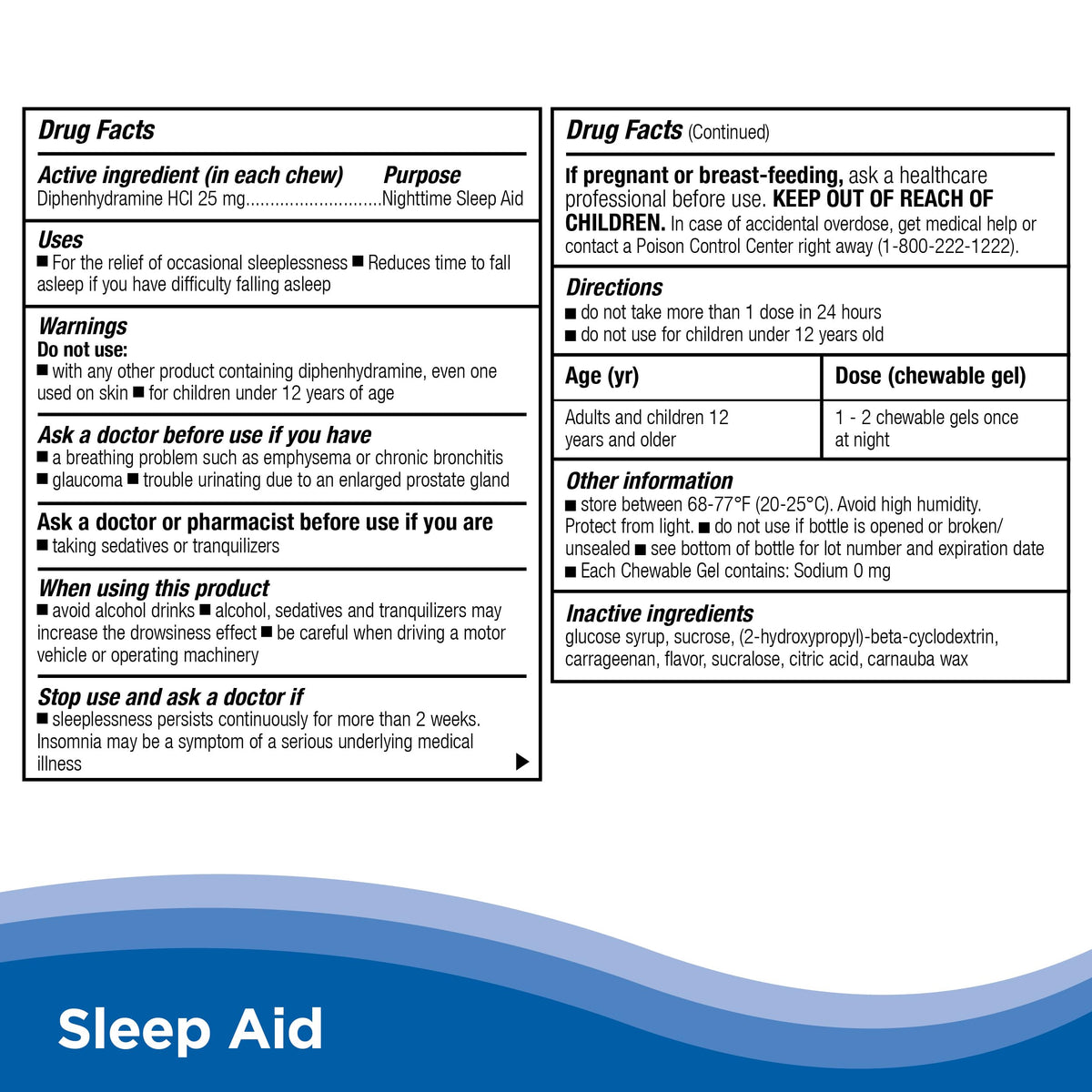 CalmCo Adult Sleep Aid Gummy Bites, Mixed Berry Flavor, 20 Count