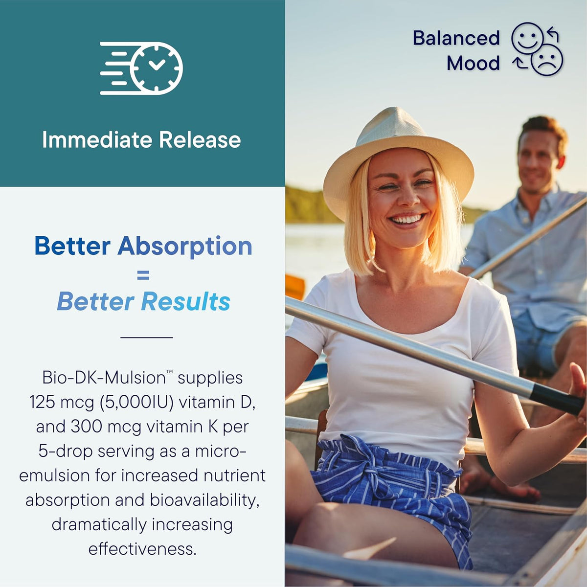 BIOTICS RESEARCH Bio-DK-Mulsion–Emulsified Liquid Vitamin D and K, D3 Drops 125 mcg & Vitamin K (K1, K2) 300 mcg MK-7–Supports Stronger Bones, Musculoskeletal Strength, Healthy Heart & BMI 1 fl oz