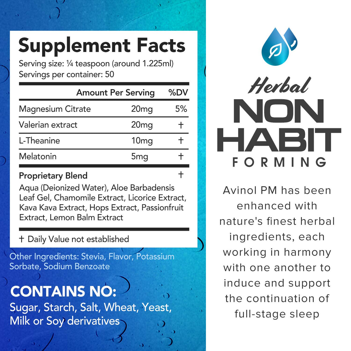 Avinol PM Sleep Drops - Extra Strength Natural Sleep Aids