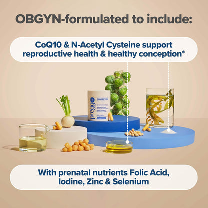 PREGGO Conception Support with CoQ10 - OBGYN-Formulated - 30-Day Supply