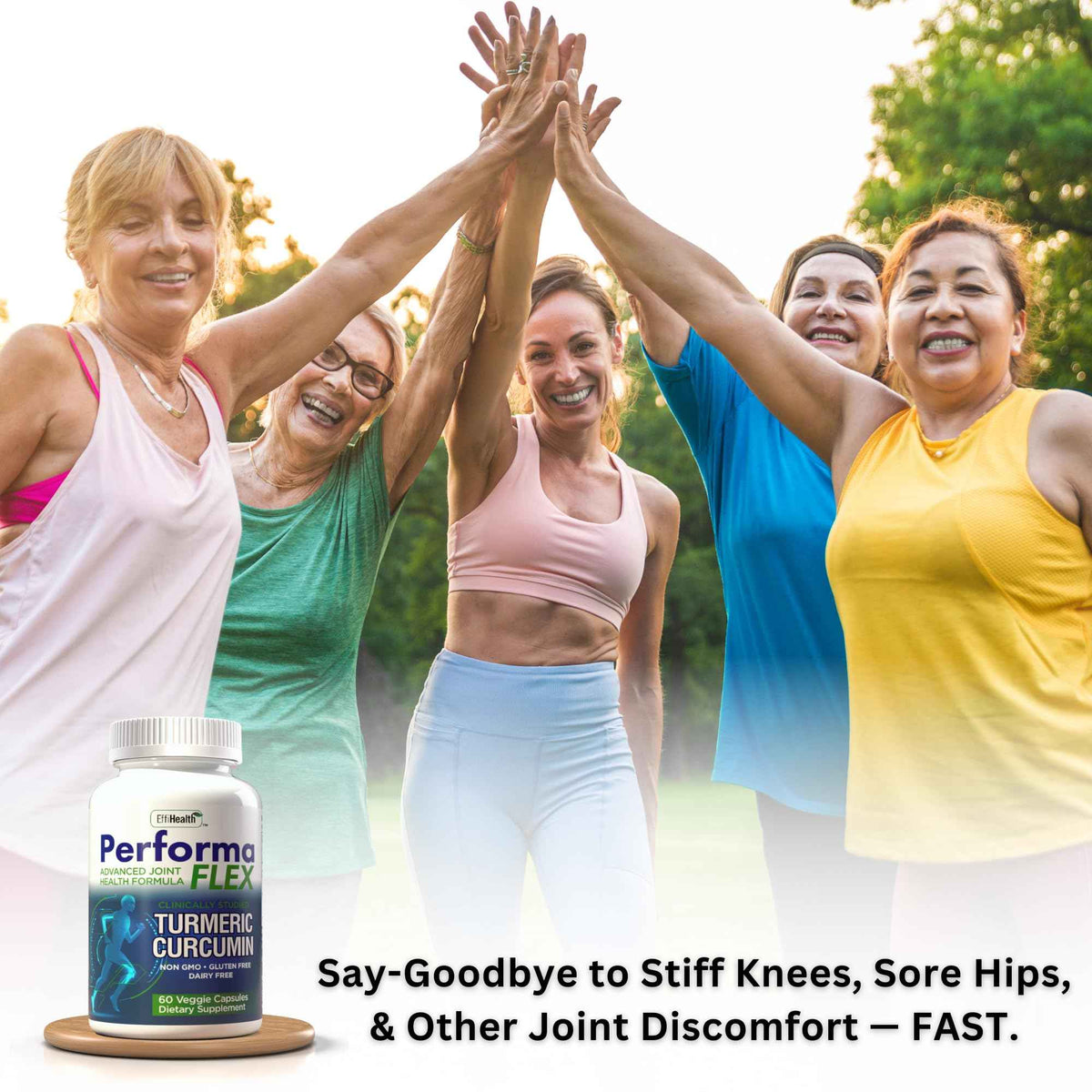 Performa Flex - Joint Support Supplement with Meriva, Turmeric Curcumin, Tart Cherry & Ginger - Ultra High Absorption - Support for Joint Mobility, Joint & Cartilage Health - 60 Capsules