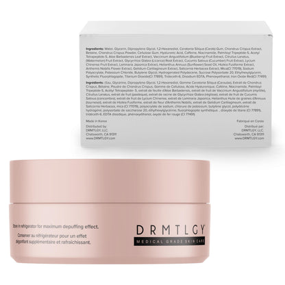 DRMTLGY Brightening Eye Masks (60 Count) – Biodegradable Hydrogel Patches with Caffeine, Peptides & Niacinamide for Dark Circles & Puffiness