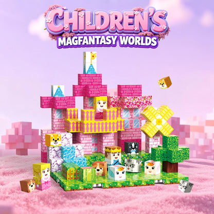 powerful xishan 150 PCS Magnetic Blocks, Magnetic Building Blocks Cubes, Princess Magnet Toys for Kids Ages 3+, Magnet Blocks with 4 Bottom Plate for Girls, STEM Toys & Ideal Christmas Birthday Gift