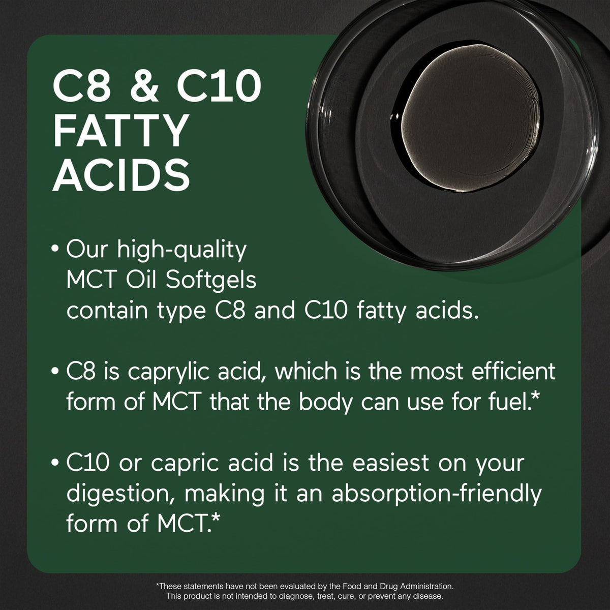 SMARTERNUTRITION MCT Oil Softgels C8 and C10 - Ketogenic Fuel for Brain & Body, Sustained Energy - from Cold-Pressed Coconut, Palm & Gluten-Free, Non-GMO - 90 Count - 30-Day Supply