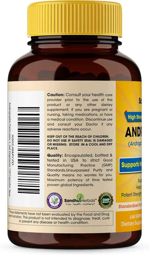 Andrographis Paniculata Kalmegh for Immune and Liver Health Support - 120 Vegetarian Capsules, 2 Months Supply - Ayurvedic Herbal Vegetarian Supplement Complex