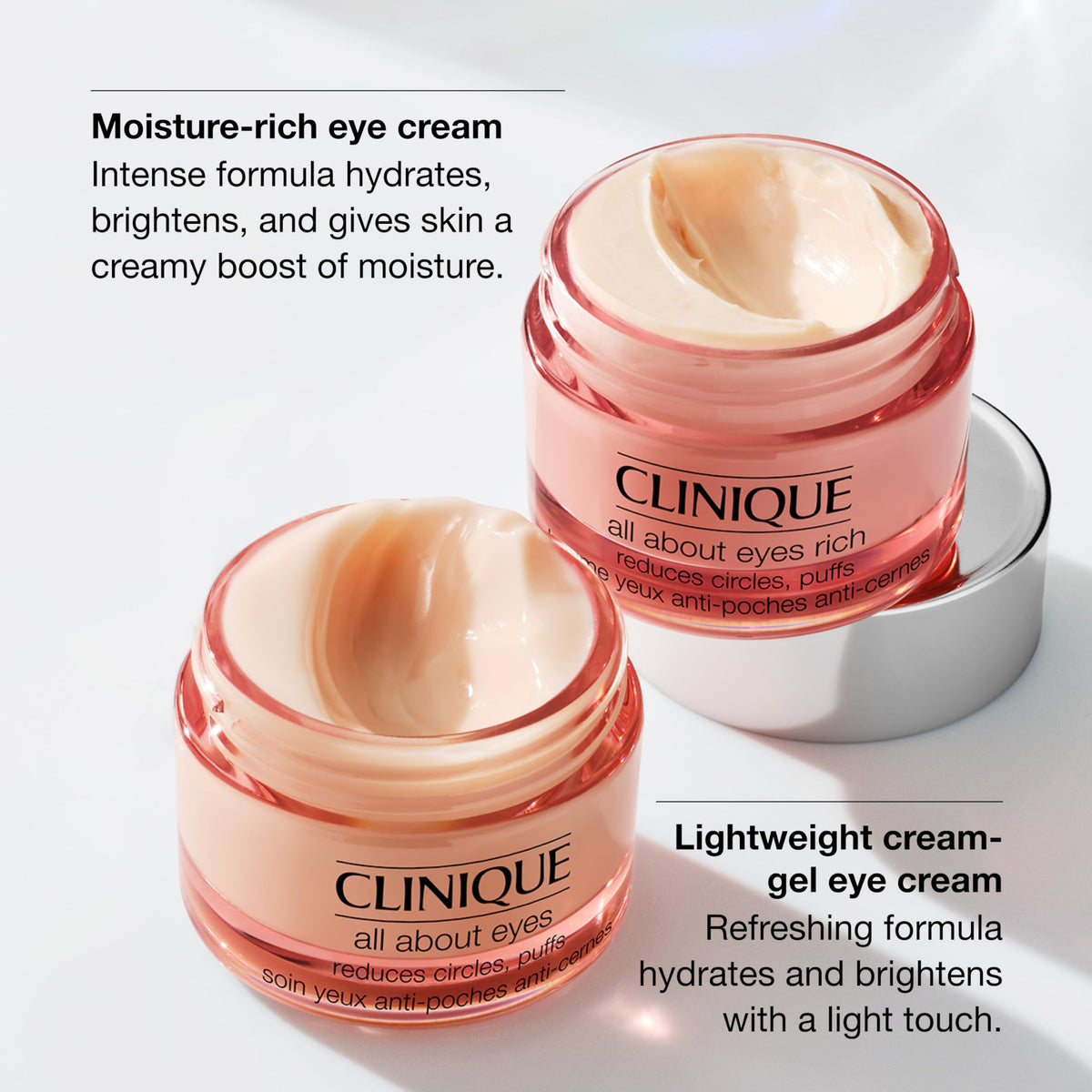 Clinique All About Eyes Rich (0.5 oz / 15ml) – Standard Size Hydrating Eye Cream for Dark Circles, Fine Lines & Puffiness