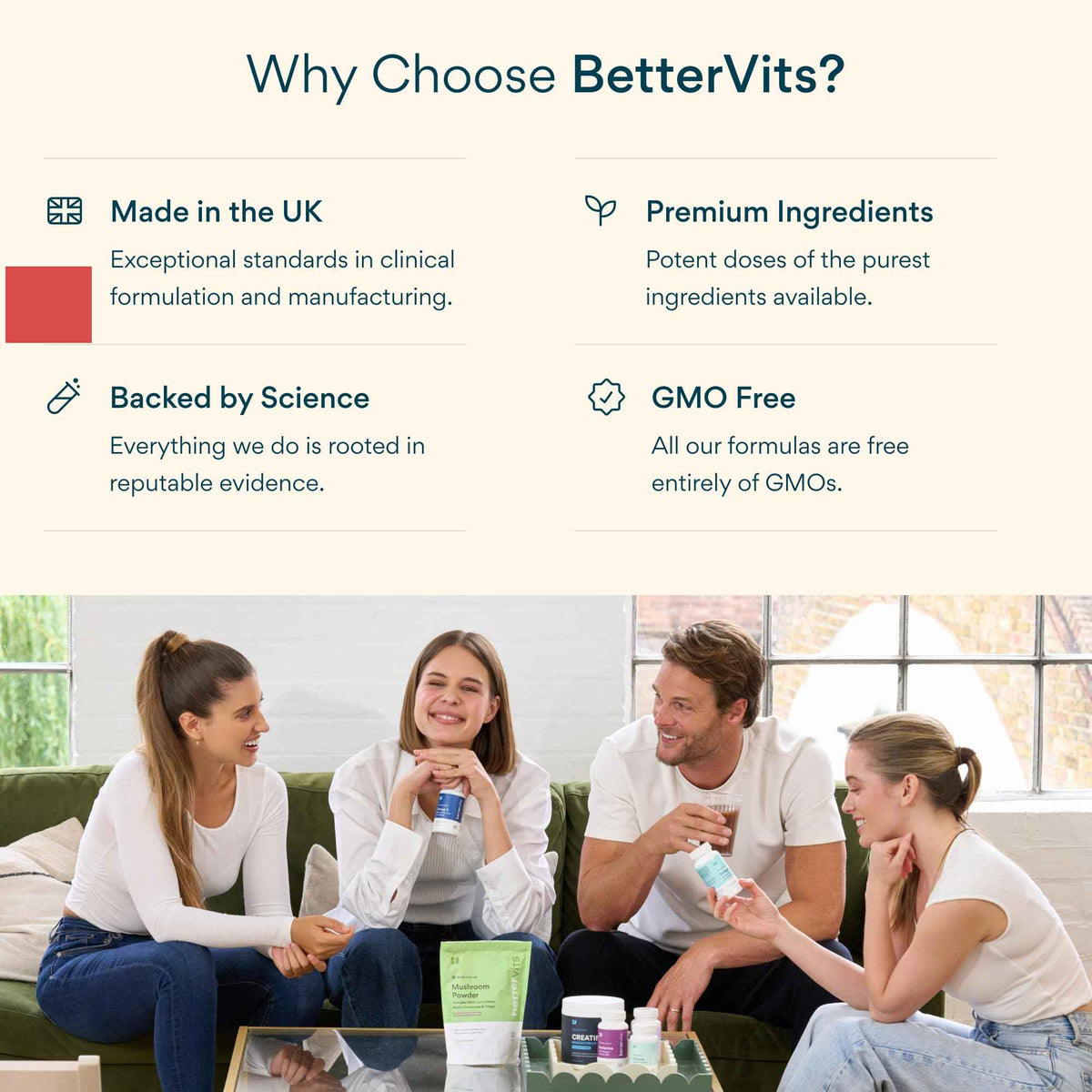 Bettervits Menopause Supplements for Women with Ashwagandha and Zinc - Hormone Balance Support with Vitamins D3 B6 B12 for Hot Flashes - Perimenopause Supplements for Monthly Wellness - 60 Capsules