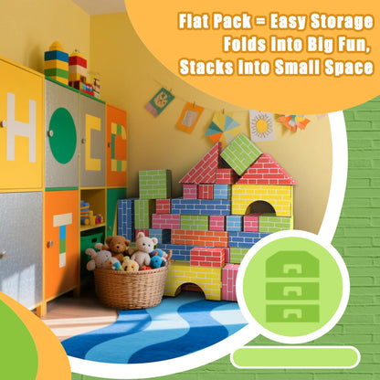 Cardboard Building Blocks for Kids 26pcs: Jumbo Gifts Heavy Duty Develop Creative Thinking Spatial Reasoning Easy to Assemble