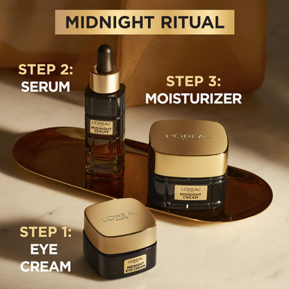 L’Oreal Paris Age Perfect Cell Renewal Midnight Eye Cream - Antioxidant Recovery Complex for 8 Signs of Aging (0.5 oz + Night Cream Sample)