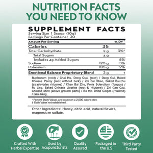 D'AO Labs Emotional Balance - Emotional Balance Powder - Calm & Stress Relief - Effervescent Powder with Apple-Cucumber Flavor - Xiao Yao San Traditional Chinese Herbal - 30 Individual Servings DAO LabsBuy Supplements Australia