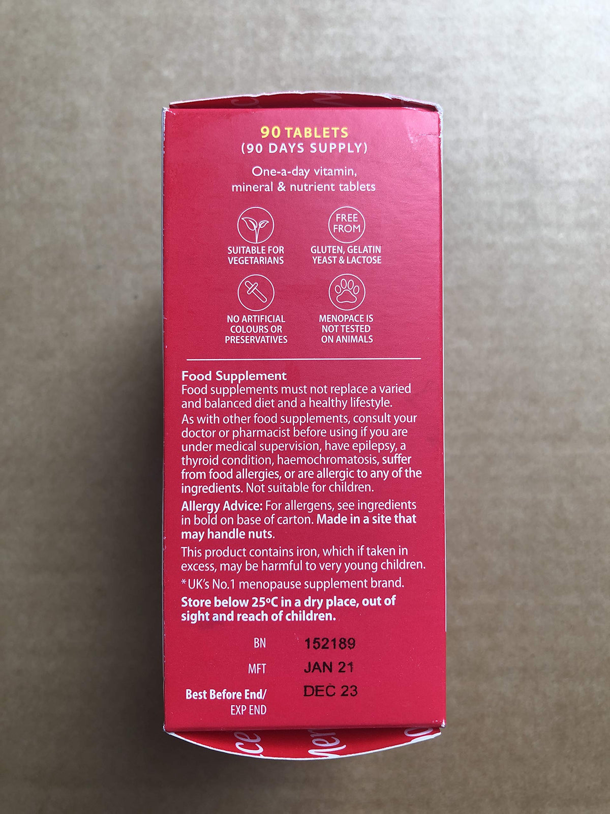 Vitabiotics - Menopace - 90 Tabs