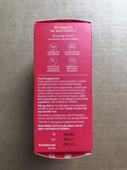 Vitabiotics - Menopace - 90 Tabs
