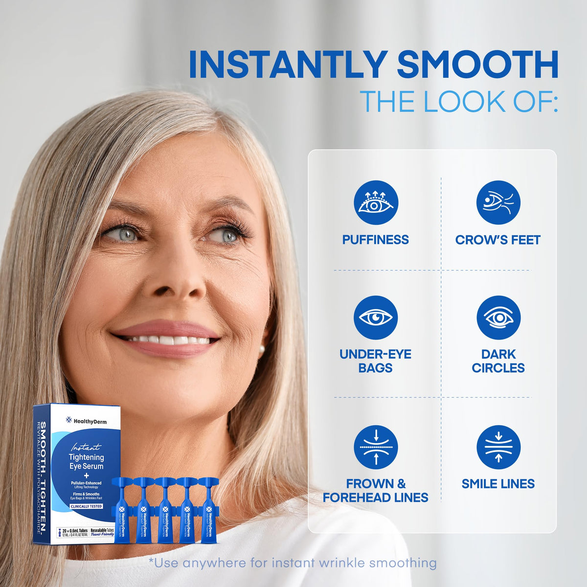 Instant Under Eye Lift Serum – Advanced Firming Polysaccharide (20 Tubes)