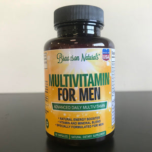 Bradeson Naturals Men's Multivitamin Supplement for Energy, Focus and Performance. Mens Vitamins A, C, D, E & B12, Zinc, Calcium, Magnesium & More. Multi Vitamin 60 Capsules Made in The USA Bradeson NaturalsBuy Supplements Australia