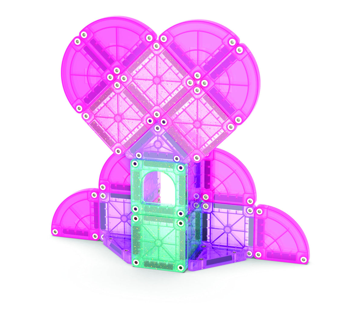 MAGNA-TILES microMAGS 26-Piece Heart to Heart Travel Set, The Original Magnetic Building Brand