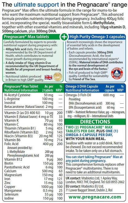 Pregnacare Max, White, 84 Count (Pack of 1)