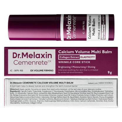 Dr.Melaxin Cemenrete Calcium Multi Balm - 9g - Korean Skin Care All-In-One Volume Stick for Collagen & Wrinkles