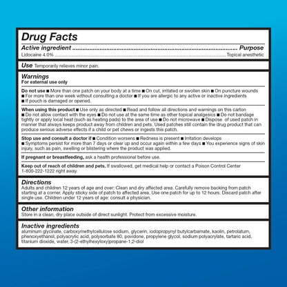 Amazon Basic Care Maximum Strength OTC Pain Relief, 4% Lidocaine Patch, 3.9” x 5.5”, 15-Count Box (Previously HealthWise) (Pack of 2)