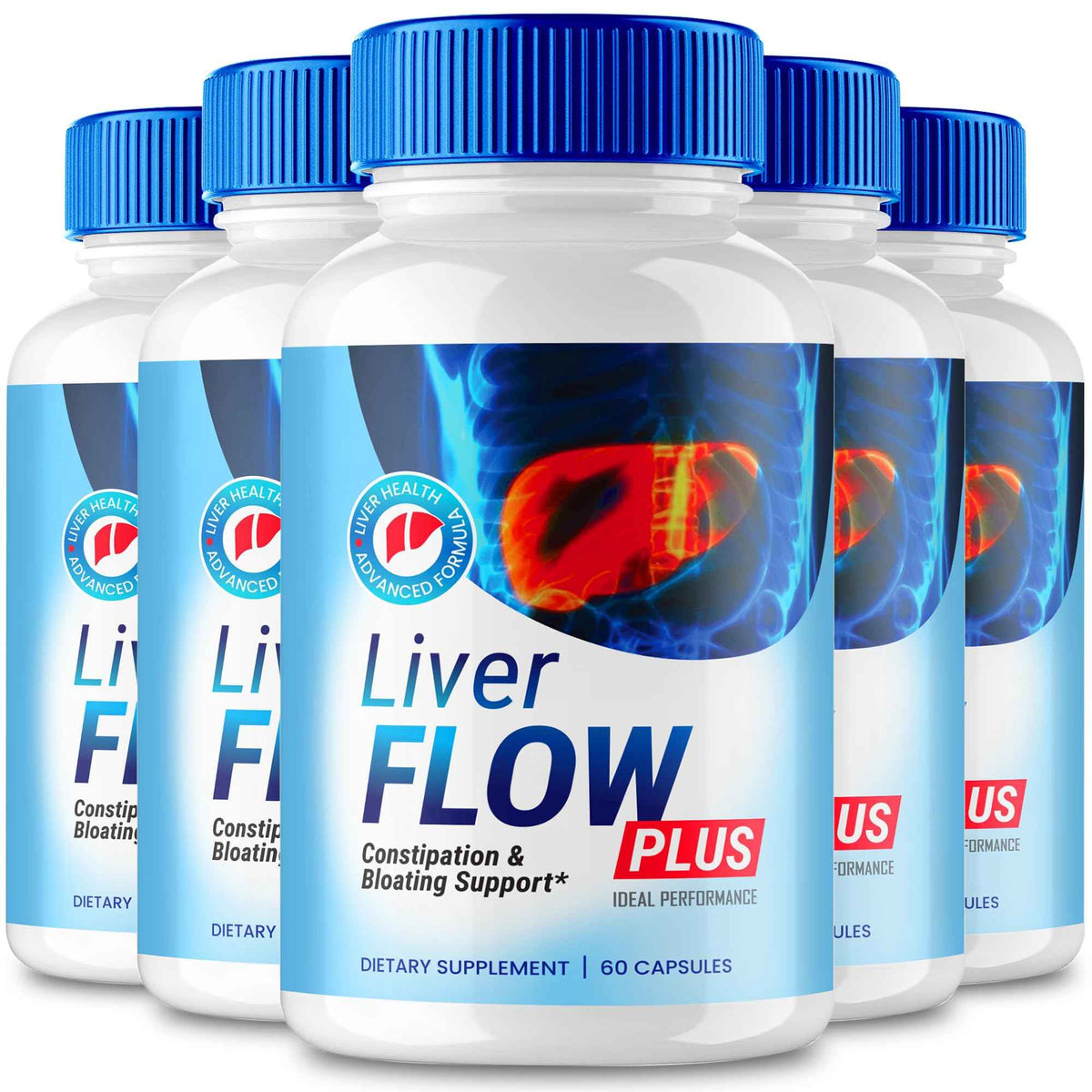 Liver Flow Plus Capsules, LiverFlow Pills Gut Health Formula Supplement - Maximum Strength, All Natural Pills Overall Health & Wellness, Liver FlowPlus Probiotics