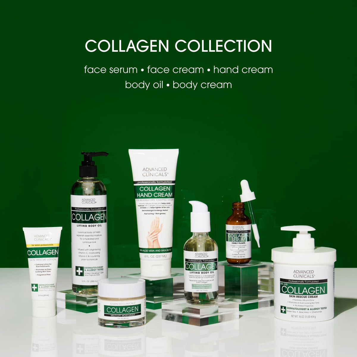 Advanced Clinicals Collagen & Hyaluronic Acid Duo – Fragrance-Free (52ml x 2)