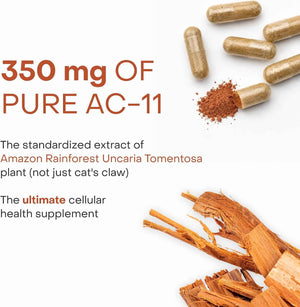 Healthycell AC-11 - Anti-Aging Supplement for DNA Repair & Stem Cell Health - Bioactive Extract of Uncaria Tomentosa (Cat’s Claw) Supports a Healthy Immune System - Vegan, Soy-Free & Gluten-Free
