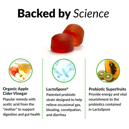 Force Factor ProbioSlim Apple Cider Vinegar Gummies with Organic, LactoSpore Probiotics