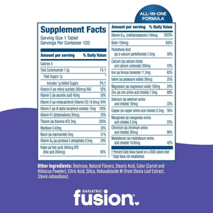 Bariatric Fusion Very Berry Complete Chewable Bariatric Multivitamin with Iron and Vitamin K for Bariatric Surgery Patients Including Bariatric Fusion