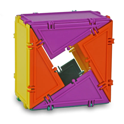 Geometiles 3D Building Set for Learning Math, Includes Many Online Activities,32-pc, Made in USA (Triangle/Rectangle/Square)